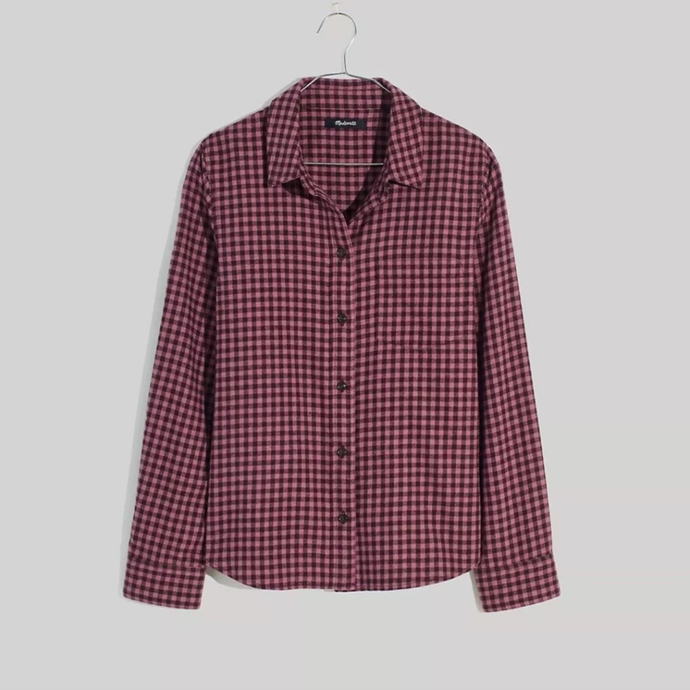 MADEWELL Shrunken Button-Up Shirt in Gingham size XL - Picture 3 of 10
